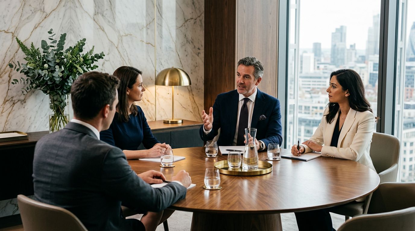 Executive boardroom corporate meeting